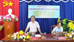 ĐOÀN KHẢO SÁT CỦA HỘI ĐỒNG NHÂN DÂN LÀM VIỆC VỚI CÁC TRƯỜNG TRÊN ĐỊA BÀN XÃ